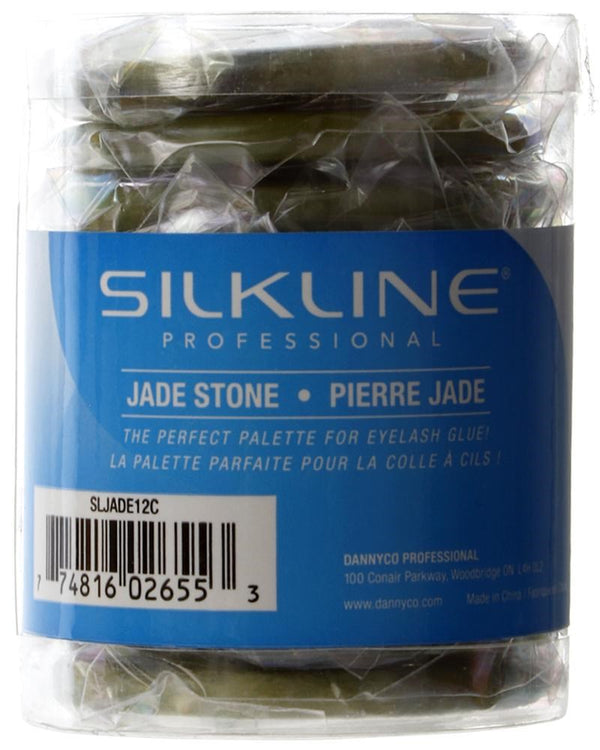 SILKLINE Jade Stone Palette for Eyelash Glue 12pcs Bulk Pack