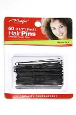MAGIC COLLECTION 2 1/2 Inch Hair Pins Black
