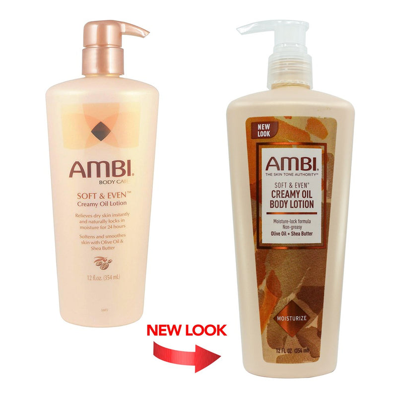 AMBI Soft & Even Creamy Oil Body Lotion (12oz)