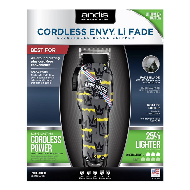 ANDIS Nation Cordless Envy Li Fade Clipper [CUL Certified]