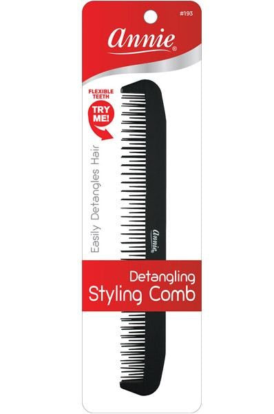 ANNIE Detangling Styling Comb Black #193 [pc]
