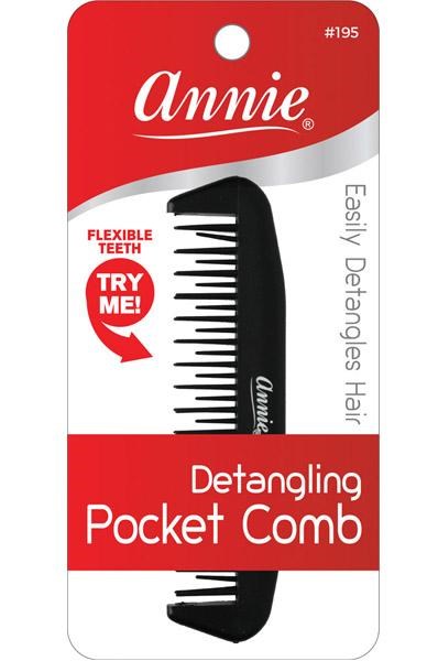 ANNIE Detangling Pocket Comb Black #195 [pc]