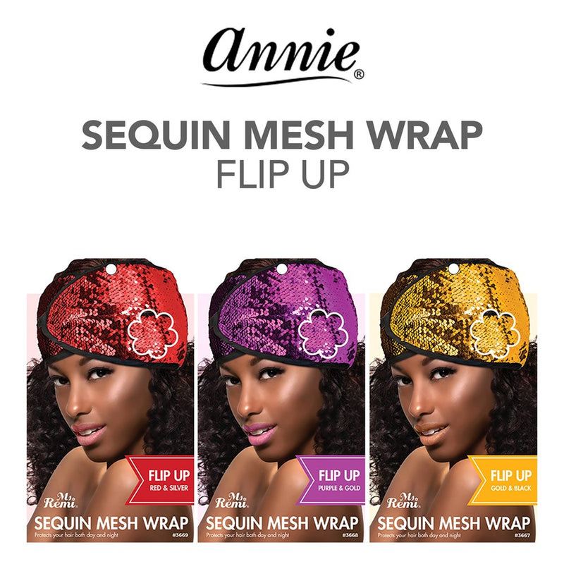 ANNIE Sequin Mesh Wrap - Flip Up