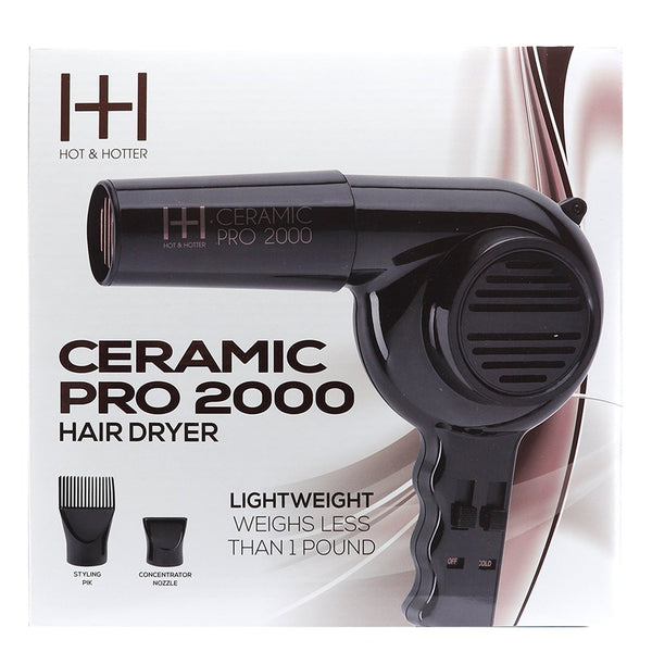 ANNIE Hot & Hotter Ceramic Pro 2000 Dryer with Extra Piks #5855