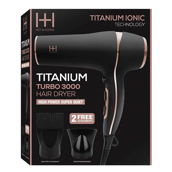 ANNIE Hot & Hotter Titanium Turbo 3000 Hair Dryer