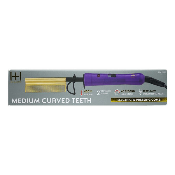ANNIE Hot & Hotter Electric Pressing Comb [Medium Curved Teeth]
