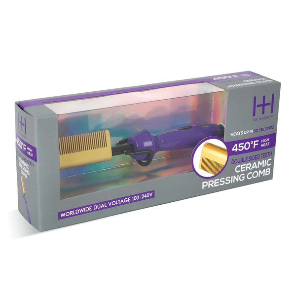 ANNIE Hot & Hotter Ceramic Electrical Pressing Comb [Double Side Teeth]