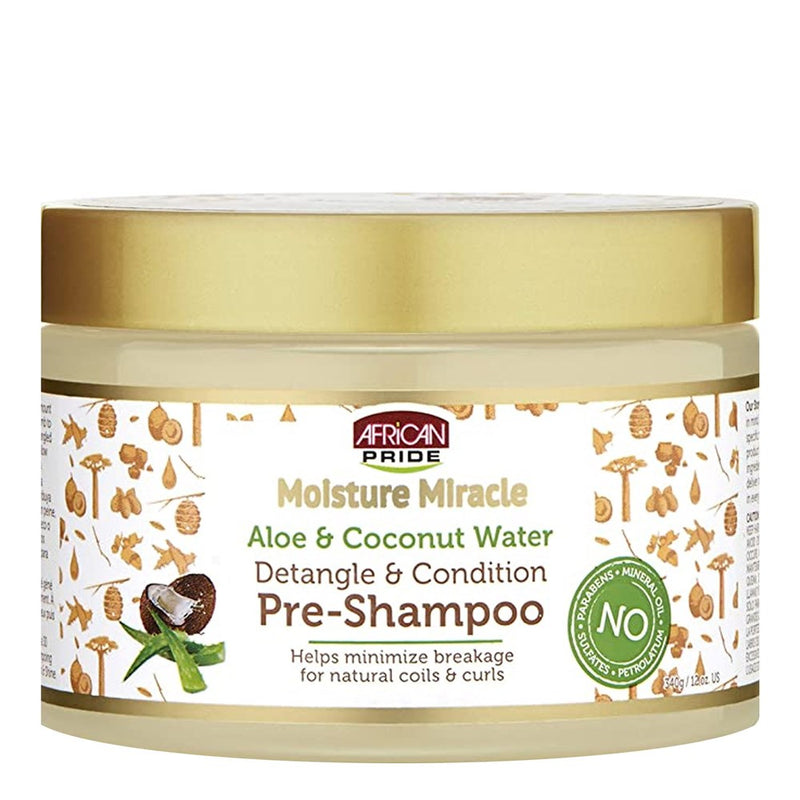AFRICAN PRIDE Moisture Miracle Aloe & Coconut Water Pre-Shampoo (12oz)