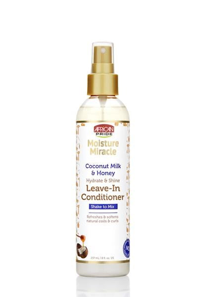 AFRICAN PRIDE Moisture Miracle Coconut Milk & Honey Leave In Conditioner (8oz)