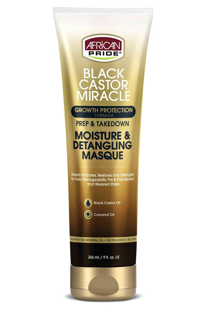 AFRICAN PRIDE Black Castor Miracle Moisture & Detangling Masque (8oz) - Discontinued