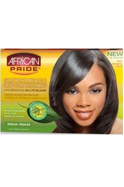 AFRICAN PRIDE Olive Miracle No-Lye Relaxer Kit [Super]