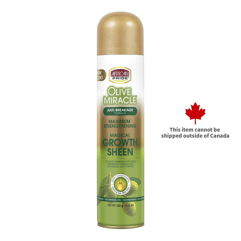 AFRICAN PRIDE Olive Miracle Growth Sheen (8oz)