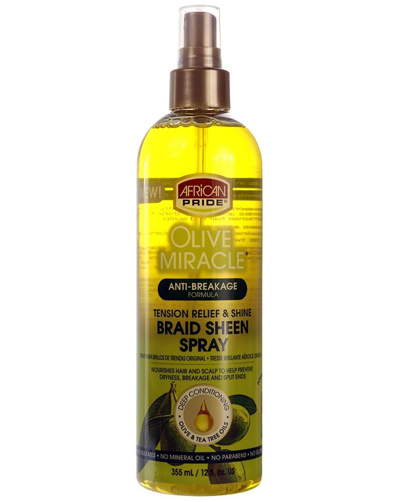 AFRICAN PRIDE Olive Miracle Braid Sheen Spray (12oz)