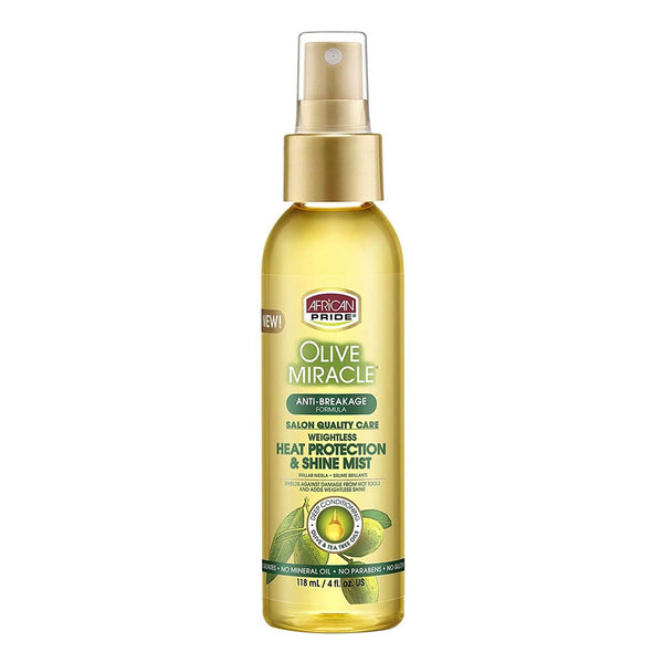 AFRICAN PRIDE Olive Miracle Heat Protection & Shine Mist (4oz)