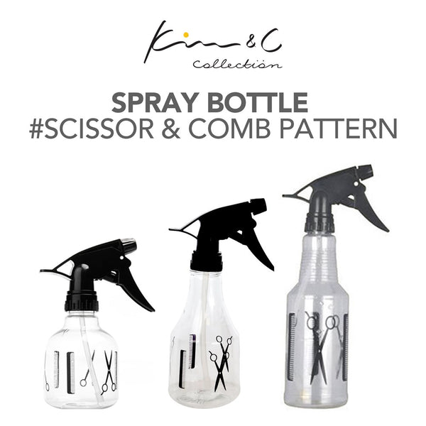 KIM & C Spray Bottle #Scissor & Comb Pattern