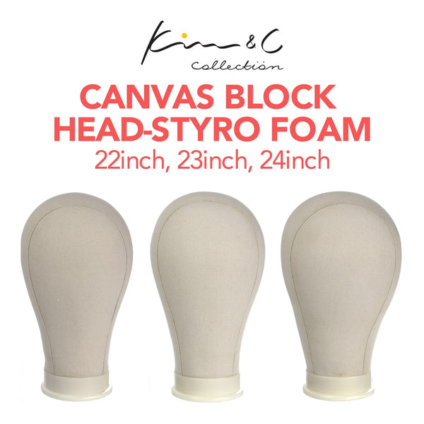 KIM & C Canvas Block Head - Styrofoam