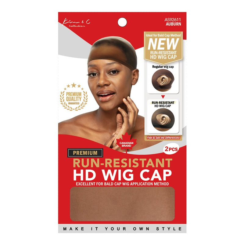 KIM & C Premium Run-Resistant HD Wig Cap (2pcs)