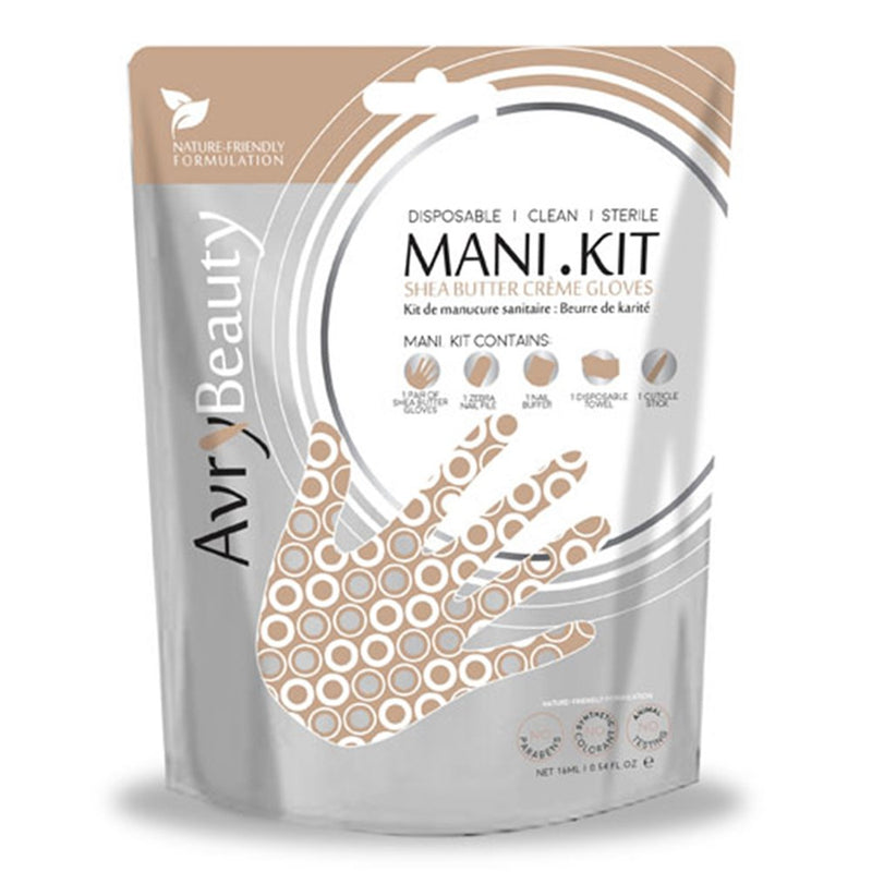 AVRY BEAUTY All-In-One MANI Kit with Shea Butter Gloves