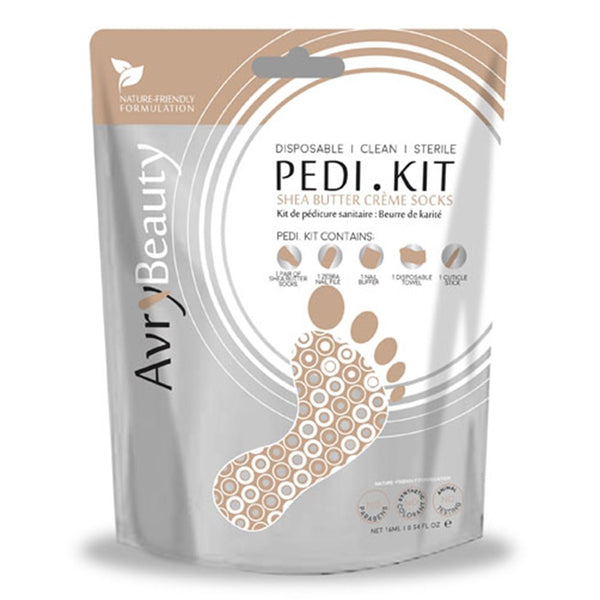 AVRY BEAUTY All-In-One PEDI Kit with Shea Butter Socks