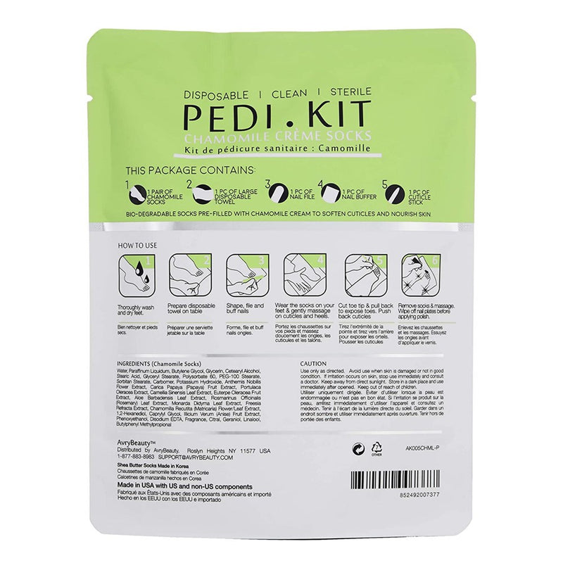 AVRY BEAUTY All-In-One PEDI Kit with Chamomile Socks