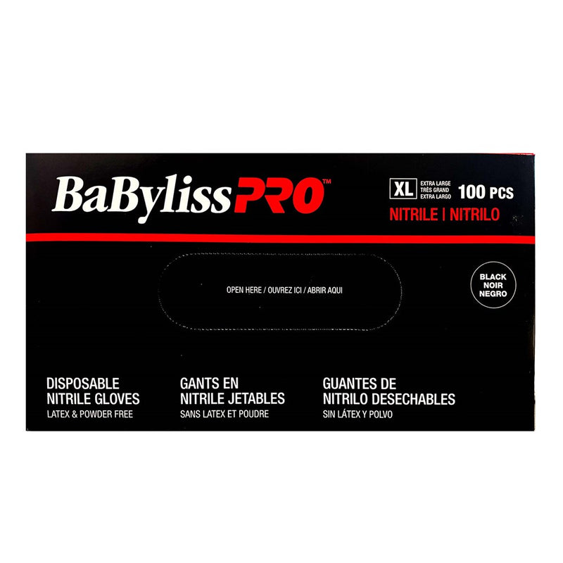 BABYLISS PRO 100pcs Nitrile Gloves Black