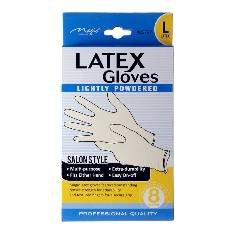 MAGIC COLLECTION 8pcs Latex Gloves [Lightly Powdered]