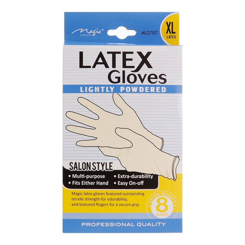 MAGIC COLLECTION 8pcs Latex Gloves [Lightly Powdered]