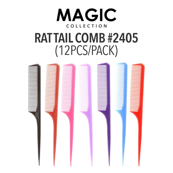 MAGIC COLLECTION Rat Tail Comb 12pcs Bulk Pack