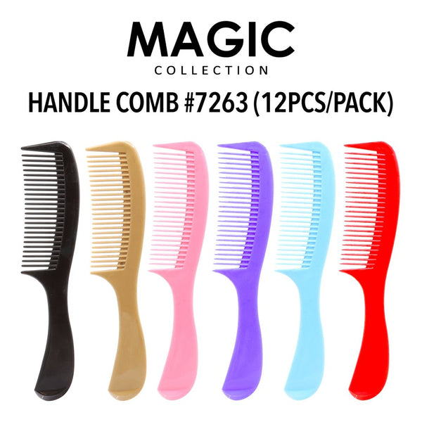 MAGIC COLLECTION Handle Comb 12pcs Bulk Pack