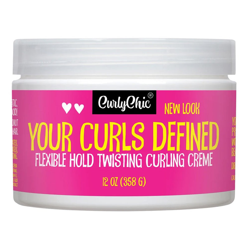 CURLY CHIC Your Curls Defined Flexible Hold Twisting Curling Creme (12oz)