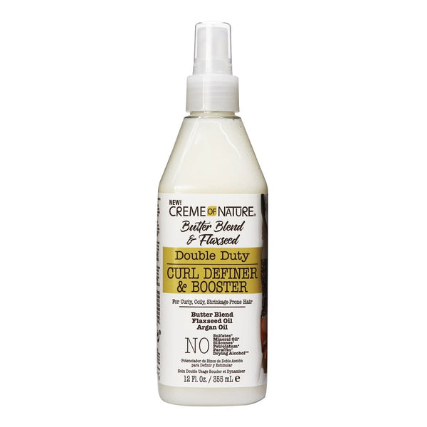 CREME OF NATURE Butter Blend & Flaxseed Double Duty Curl Definer & Booster (12oz)