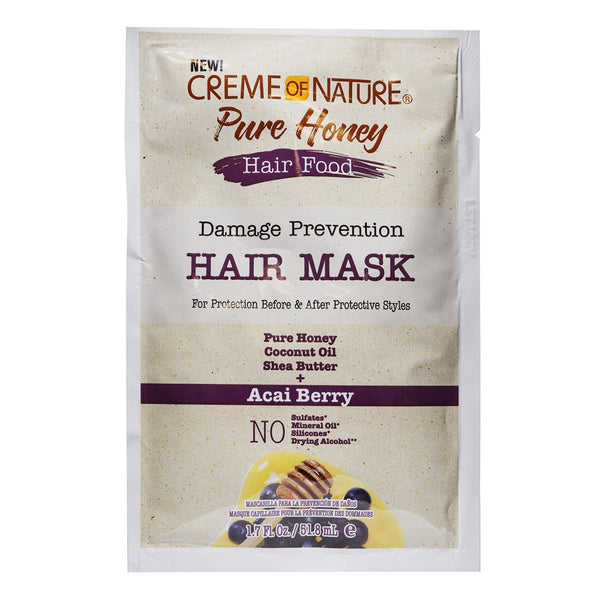CREME OF NATURE Pure Honey Hair Food Acai Berry Hair Mask Packet (1.7oz)