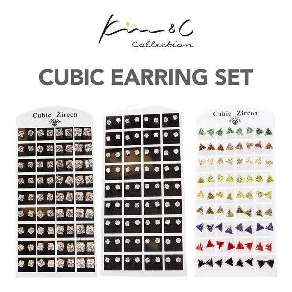 Kim & C Cubic Earring Set