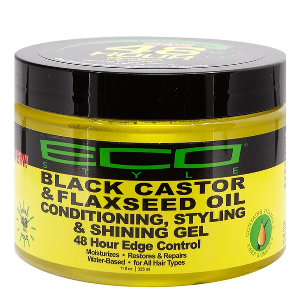 ECO 48hr Edge Control Gel [Black Castor & Flaxseed Oil] (11oz)