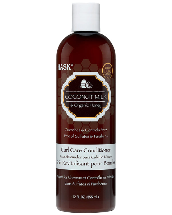 HASK Coconut Milk & Organic Honey Curl Care Conditioner (12oz)