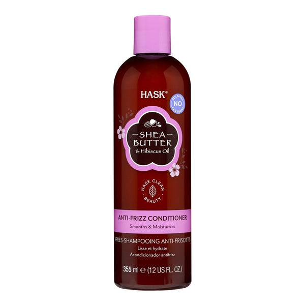 HASK Shea Butter & Hibiscus Oil Anti-Frizz Conditioner (12oz)