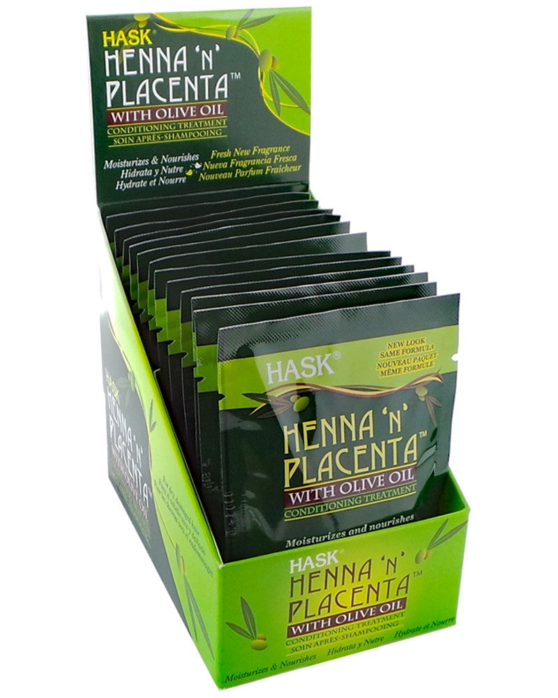 HASK HNP Henna 'N' Placenta Treatment Packet [Olive]