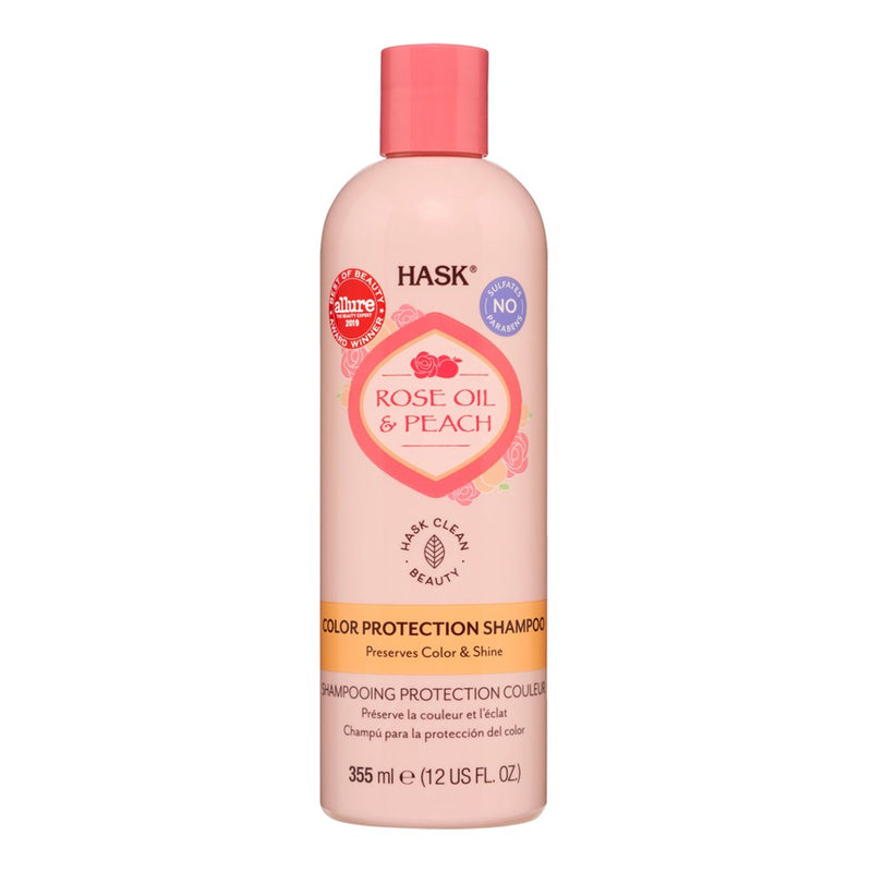 HASK Rose Oil with Peach Color Protection Shampoo (12oz)