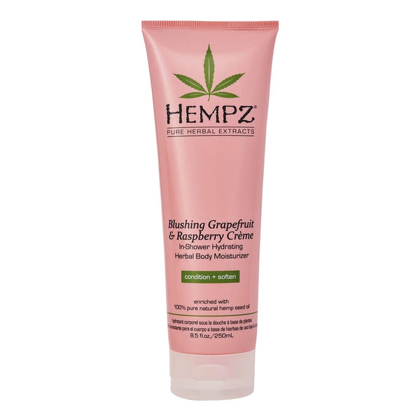 HEMPZ Blushing Grapefruit & Raspberry Creme In-Shower Hydrating Herbal Body Moisturizer (8.5oz) Discontinued