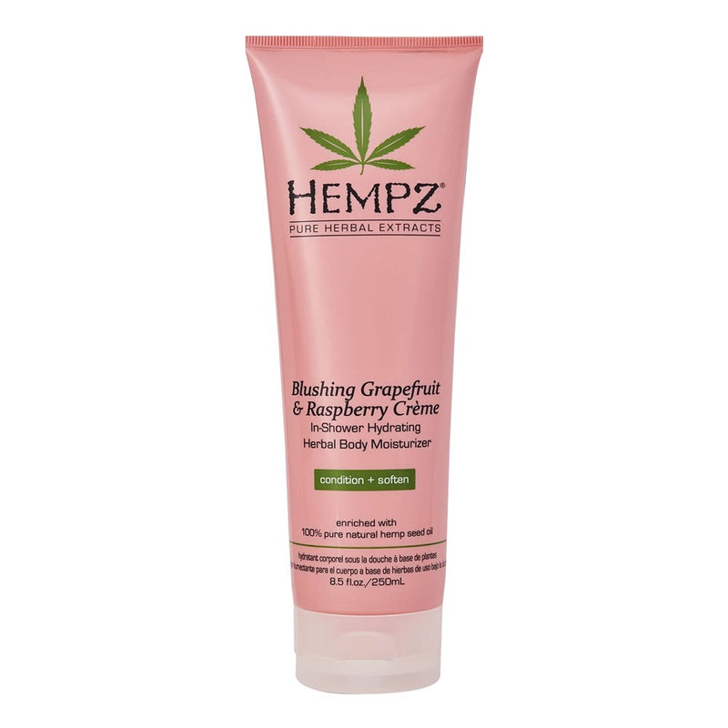 HEMPZ Blushing Grapefruit & Raspberry Creme In-Shower Hydrating Herbal Body Moisturizer (8.5oz) Discontinued