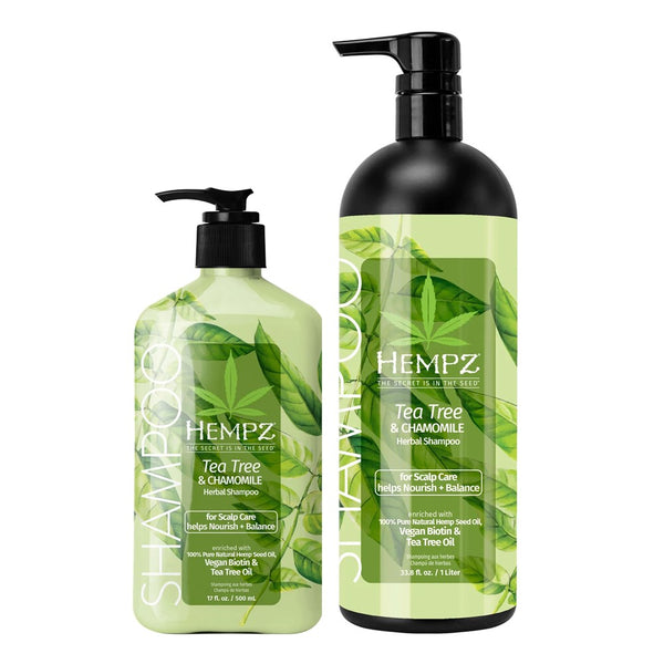 HEMPZ Tea Tree & Chamomile Herbal Shampoo For Scalp Care