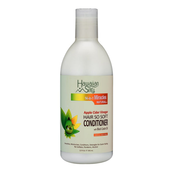 HAWAIIAN SILKY 14 In 1 Miracles Natural Apple Cider Vinegar Hair So Soft Conditioner (12oz)