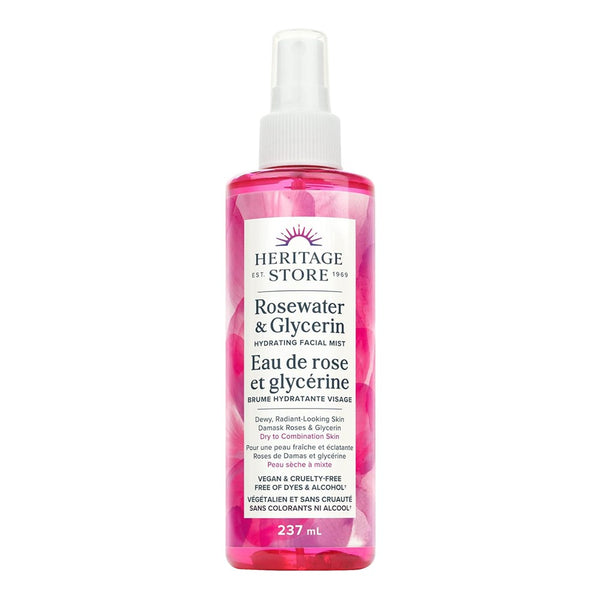 HERITAGE STORE Rosewater & Glycerin Hydrating Facial Mist (237ml/8oz)
