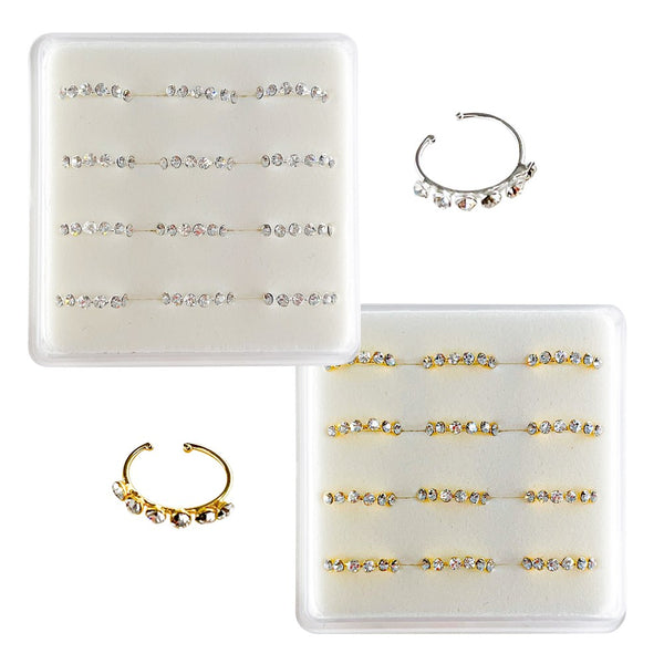 INTERVISION 925 Stering Silver Nose Stud # NP18008-14 (12pcs)