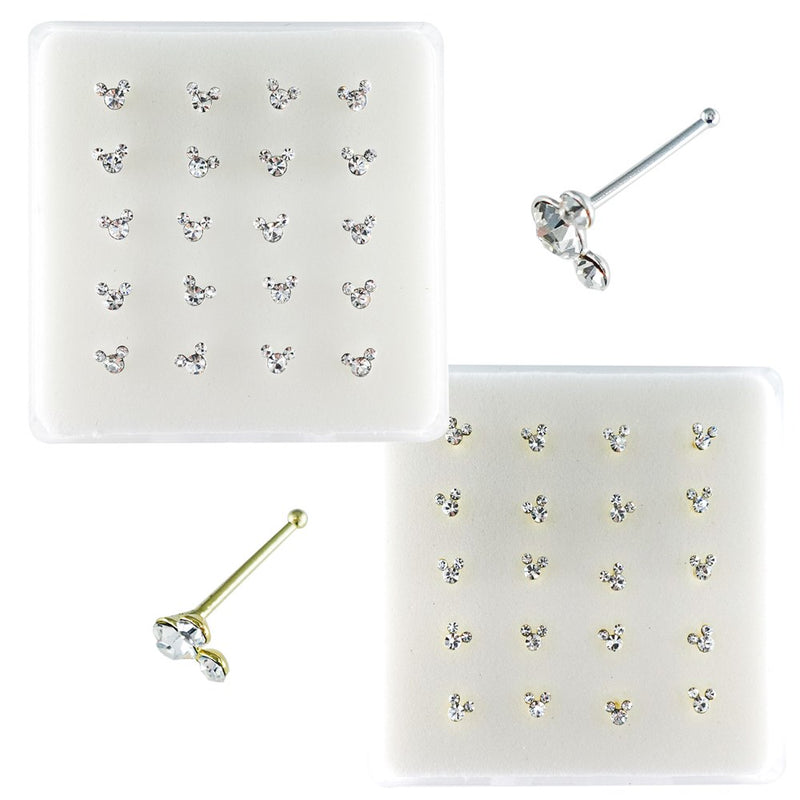 INTERVISION 925 Stering Silver Nose Stud w/tip NP19009-1 (20pcs)
