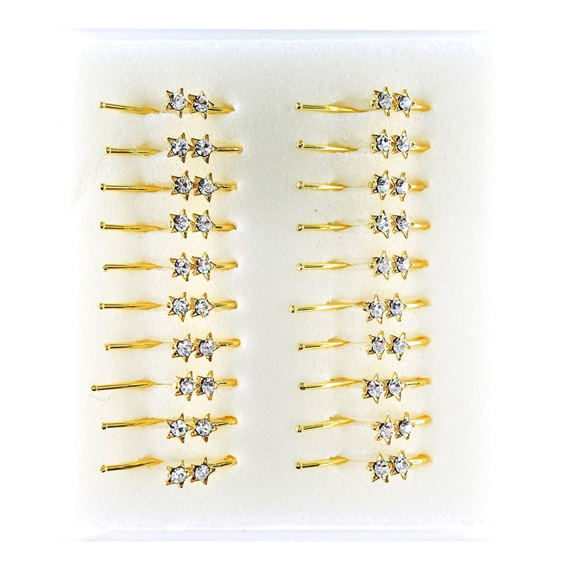INTERVISION 925 Stering Silver Nose Stud clip on NP19009-7 (20pcs)
