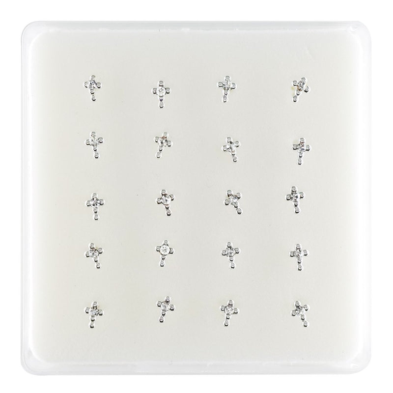 INTERVISION 925 Stering Silver Nose Stud w/tip NP19009-15 (20pcs)