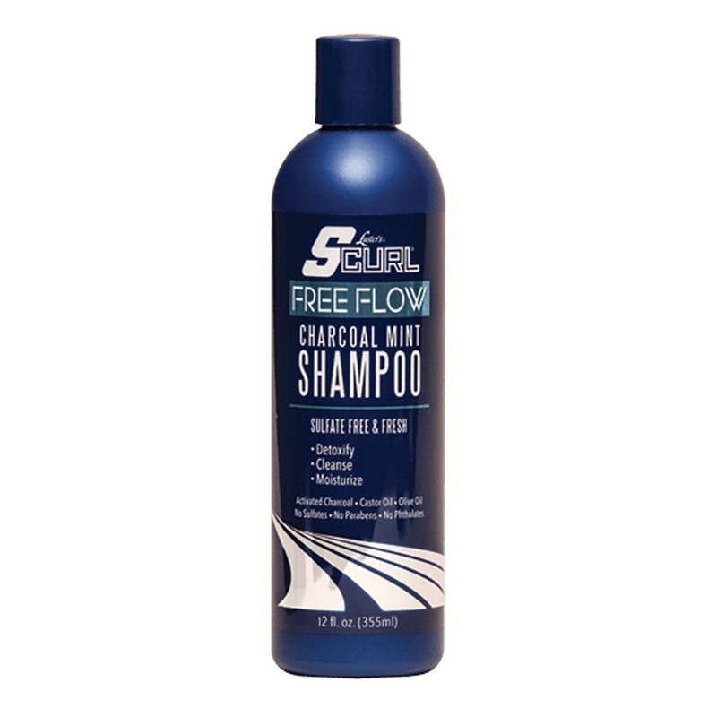 SCURL Free Flow Charcoal Mint Shampoo (12oz)
