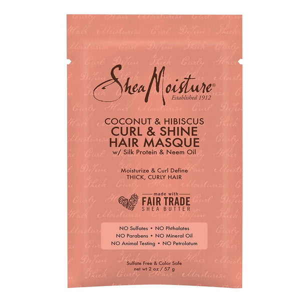 SHEA MOISTURE Coconut & Hibiscus Curl & Shine Hair Masque Packet (2oz)