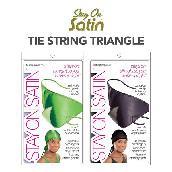 STAY ON SATIN Tie String Triangle